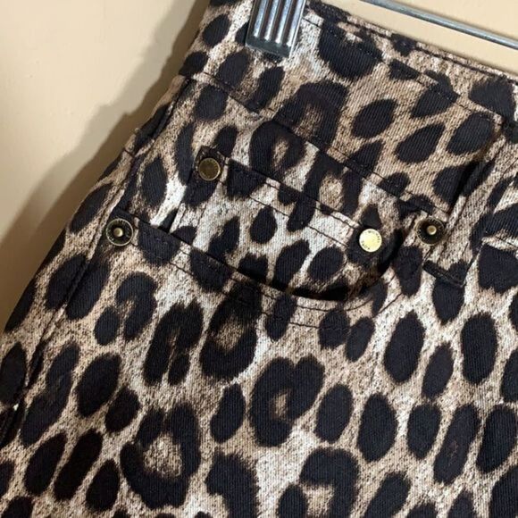 MICHAEL Michael Kors Leopard Print Cropped Jeans NWT - Picture 11 of 15
